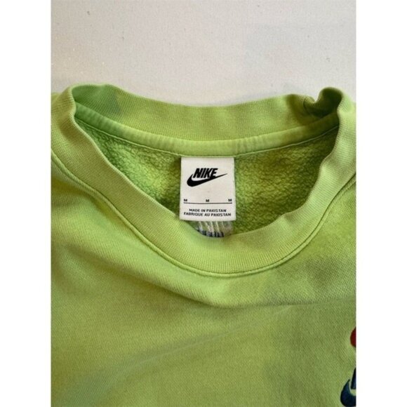 Nike Men's Lime Green Crewneck Sweatshirt & Shorts Set Size M RARE - Picture 4 of 16